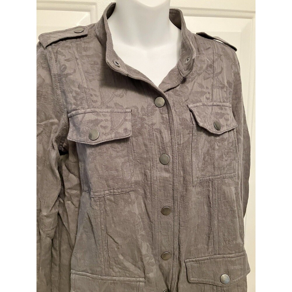 Hinge Designed in Seattle Jacket Olive Sage‎ Green Shirt Shacket S Small Women’s - Picture 2 of 5